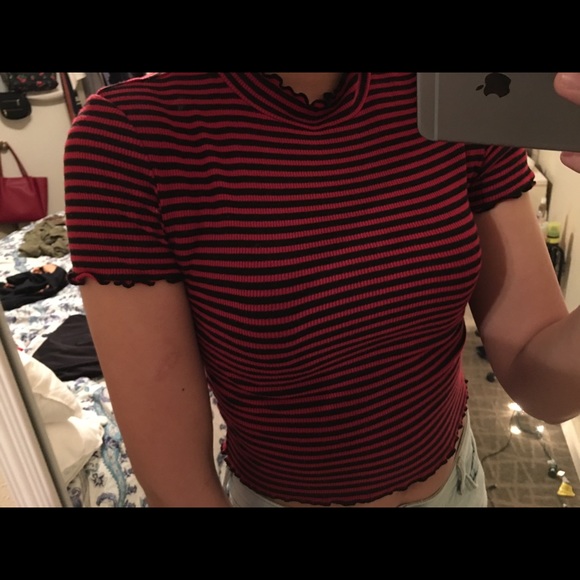Striped cropped tee - Picture 3 of 3